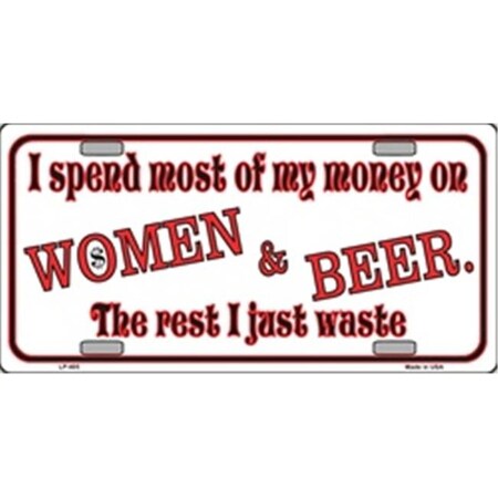 SMART BLONDE I Spend Most of My Money On Woman and Beer? Plate